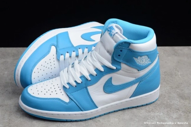Official Maikesneakers Jordan High 1 Retro Air 'UNC' 555088-117 OG 0808